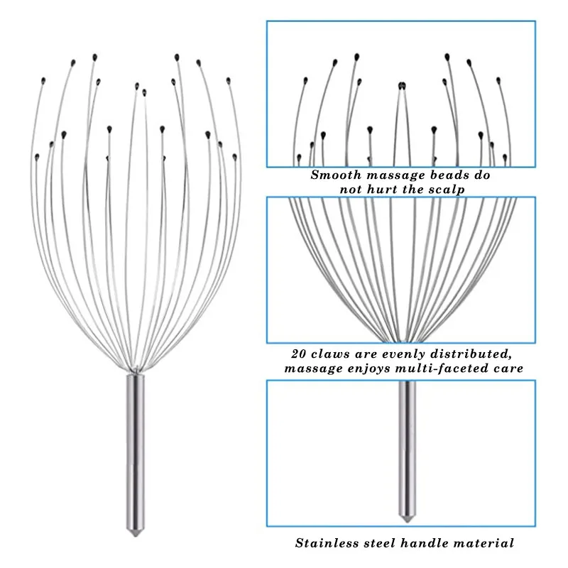 180434-35cf35.jpg Scalp Massagers With 20 Claws Handheld Head Massage Scratcher For Deep Relaxation Hair Stimulation And Stress