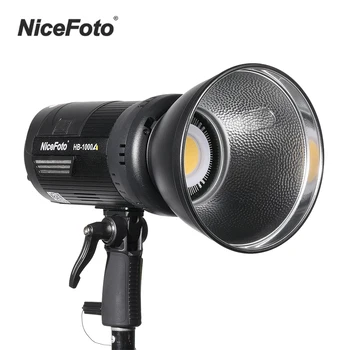 

NiceFoto HB-1000A 3200K-6500K Bi-color LED Video Light 100W Dimmable Photography Fill Light Stepless Adjustment for Photography
