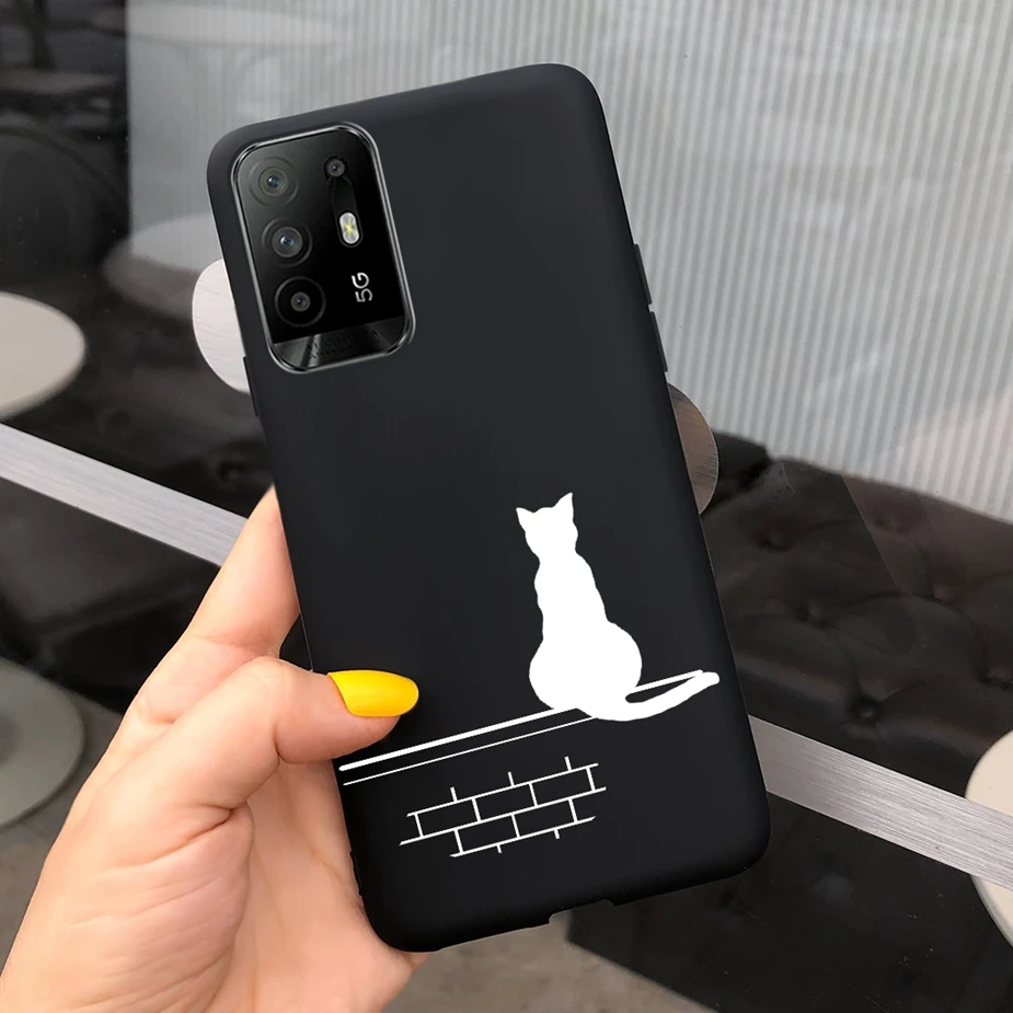 cases for oppo black Cute Candy Painted Cover For Oppo A94 5G Case Reno5 Z Soft Silicone Phone Back Cover For Oppo A94 5G Oppo Reno 5 Z 5Z Cases Bags oppo flip cover