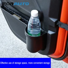 FORAUTO 2pcs Auto Porta di casa Scatole di Immagazzinaggio Organizzatore Dell'automobile Per 2011-2018 Jeep Wrangler JK JKU 2/4 Porta tasca a rete di Ricambio(China)