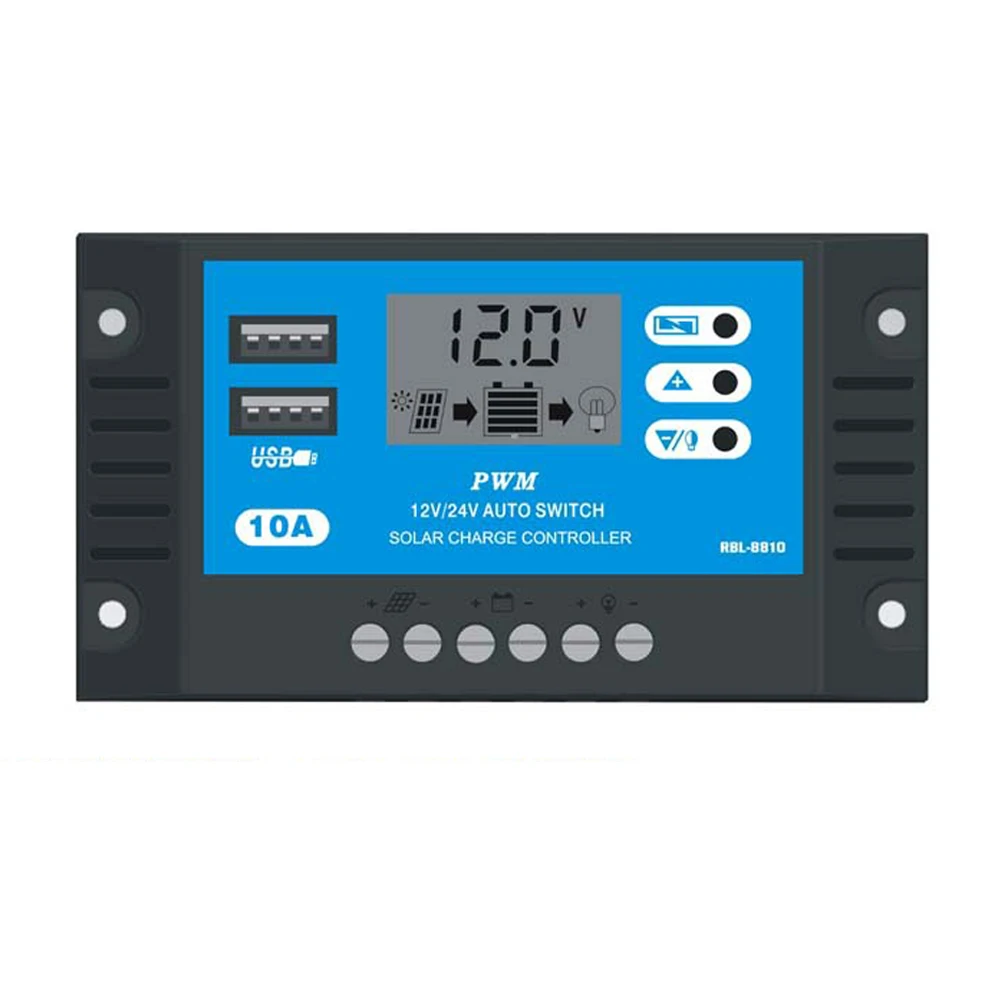 Авто солнечные контроллеры для дома 10A/20A/30A lcd MPPT солнечная панель регулятор заряда батареи двойной USB с 5 В/2 А