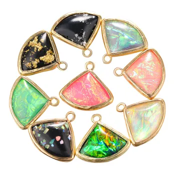 

New Gold Alloy Colorful Crystal Water Drop Charms 6pcs/lot 18*18.5mm DIY Necklace Earrings Bracelet for women Accessories