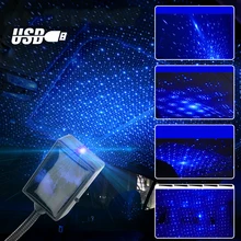 

Universal USB Light Projector Car Interior Roof Atmosphere Projector Star Night Light Starry Sky Lamp LED Blue Car Accessories