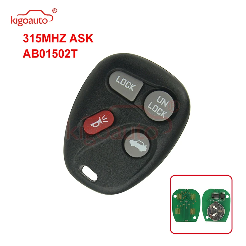 Kigoauto дистанционный брелок без ключа для Buick Chevrolet Pontiac Oldsmobile 4 кнопки 315 МГц ASK AB00204T