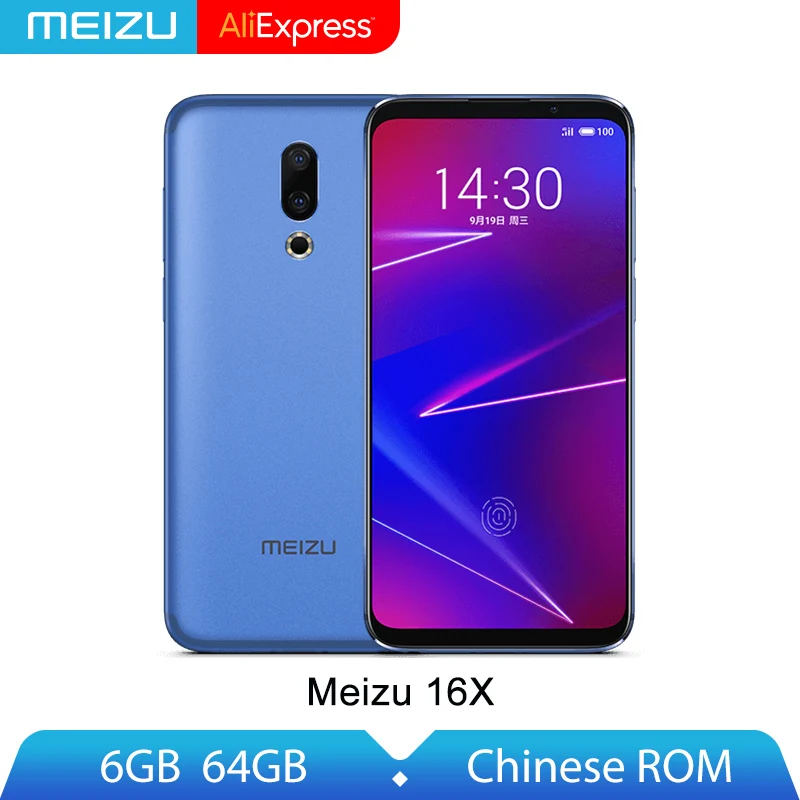 

Original Meizu 16X 6GB 64GB Snapdragon 710 Octa Core Smartphone Dual Rear Cam Front 20MP 3100mAh In-Screen Fingerprint