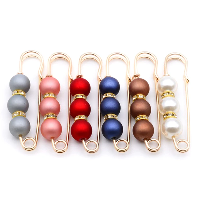  50 Pieces Faux Pearl Brooch Pins Artificial Pearls Sweater  Shawl Clips Elegant Hat Safety Pins Decorative Dress Broches Jewelry for  Women Faux Crystal Cardigan Clip : Arts, Crafts & Sewing