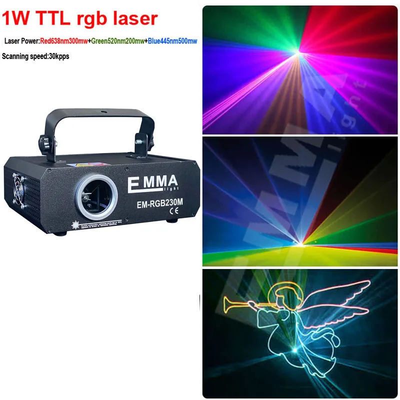 Новый RGB ILDA сценические диджейские Лазерные Лампы разноцветные 1 2 Вт
