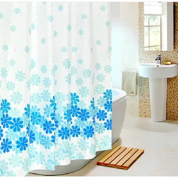

European White Orchid Peach Thick Waterproof Polyester Fabric Shower Curtains Buckle Eye With High Quality Assurance [Special]