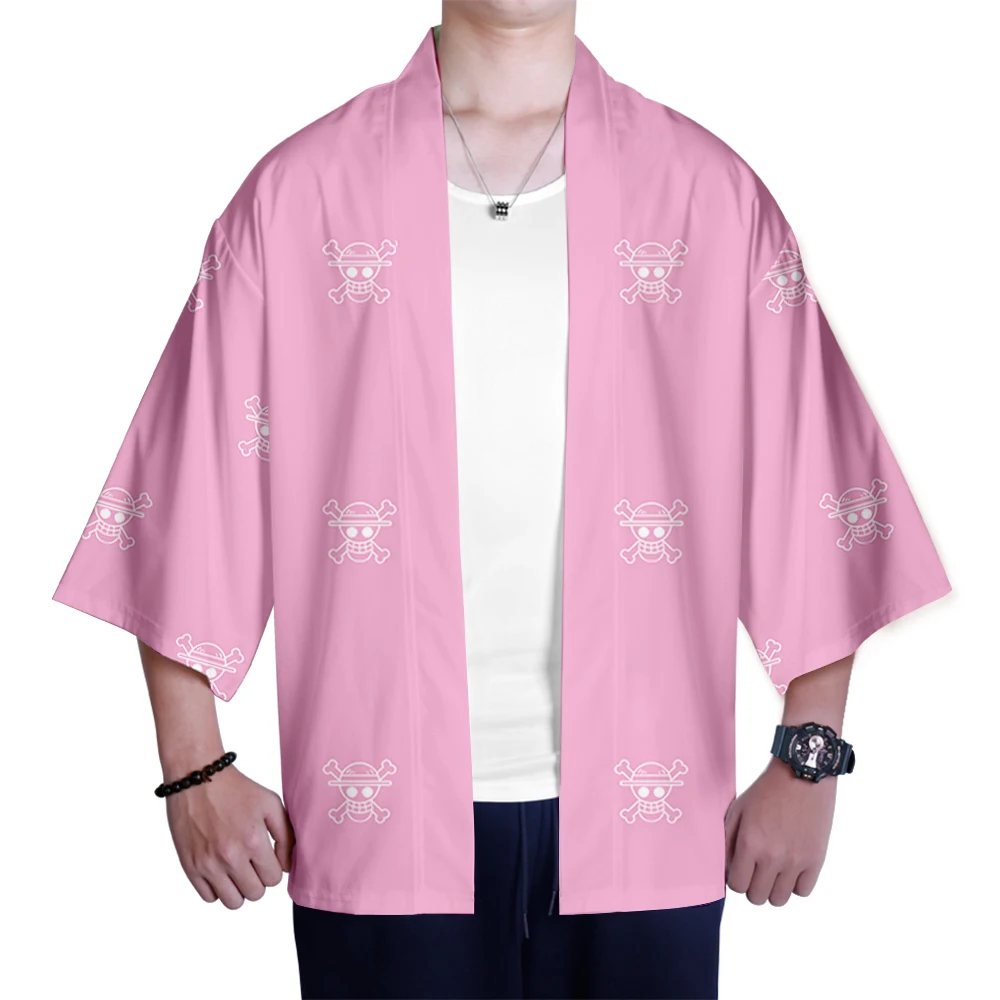 One Piece Japanese Kimono new print Luffy Cardigan Cosplay Shirt Summer Kawai One Piece Kimono cardigan samurai costume clothing