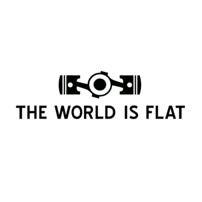 

15*4.4CM The World Is Flat Funny Vinyl Motorcycle Accessories Car Sticker Black Badge Emblem for Kia Sportage Honda Civic Nissan