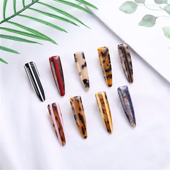 

1pc Cute Leopard Printed Hair Clips for Women Acetate Hairpins Alloy Waterdrop Hairgrips Barrettes Hair Accessories for Girls