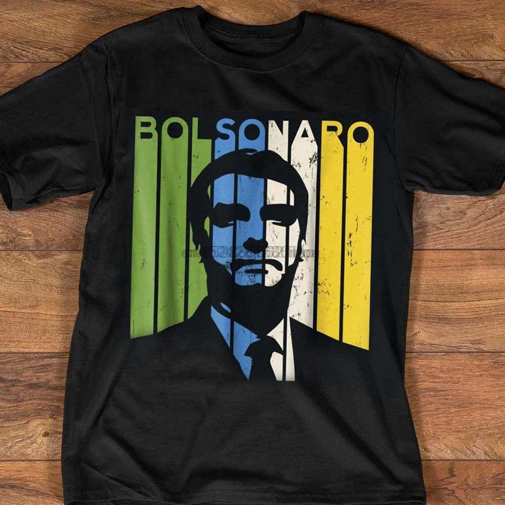 

Jair Bolsonaro Presidente 2018 Brasil Shirt Black Cotton Men Shirt Size M-3XL white black tshirt suit hat pink t-shirt Classic
