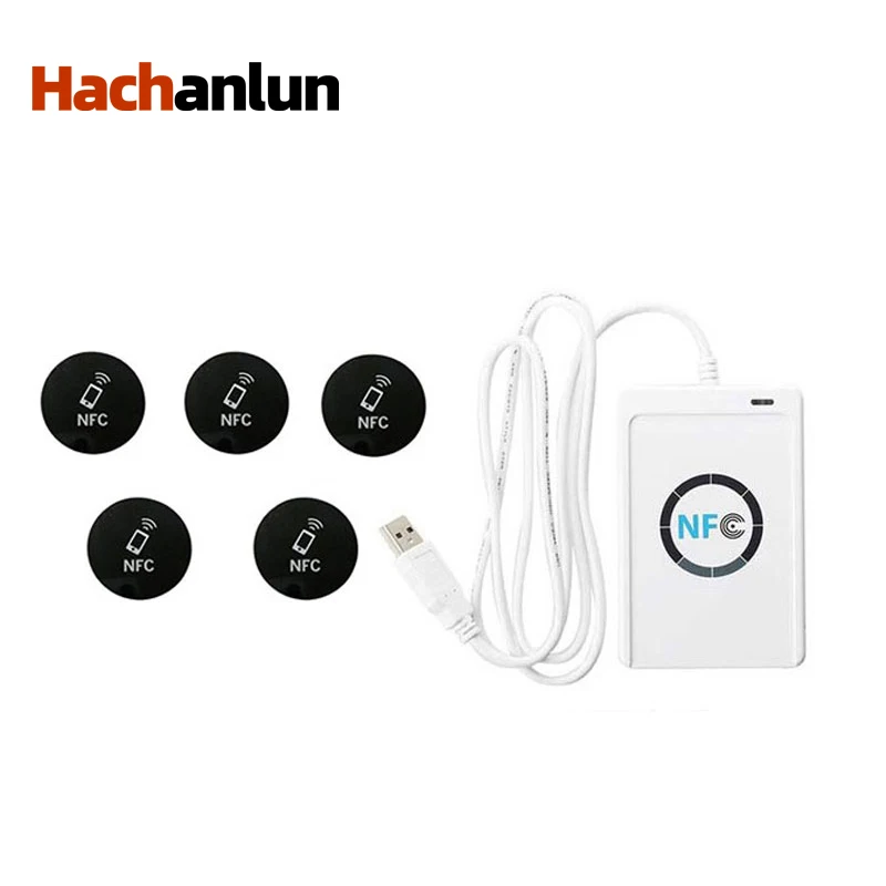 Rfid Supporta Iso / Iec 18092 Replicator Copiatrice 13.56Mhz Nfc Clone Smart Chip Card Crepa Scrittore Acr122U Scheda Di Accesso Lettore Di