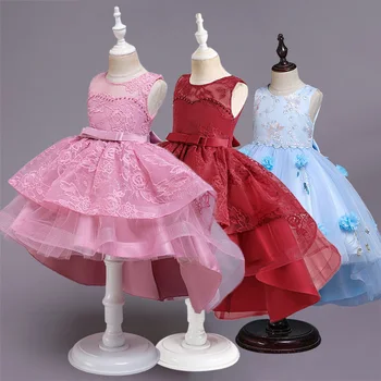 

Flower Girl Dress For Wedding Party Baby Girl Birthday Outfits Elegent Embroidery Children's Girls First Communion Dresses