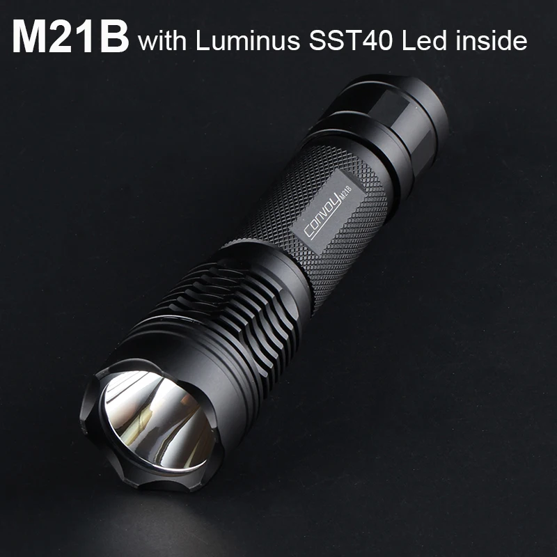 

LED Flashlight Convoy M21B with Luminus SST40 Led Linterna Tactical Torch 21700 18650 Flash Light Powerful Lantern Camping Lamp