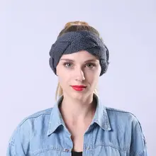 Повязка на голову для женщин и мужчин, толстая свободная теплая вязаная спортивная повязка на голову, повязка на голову, головной убор