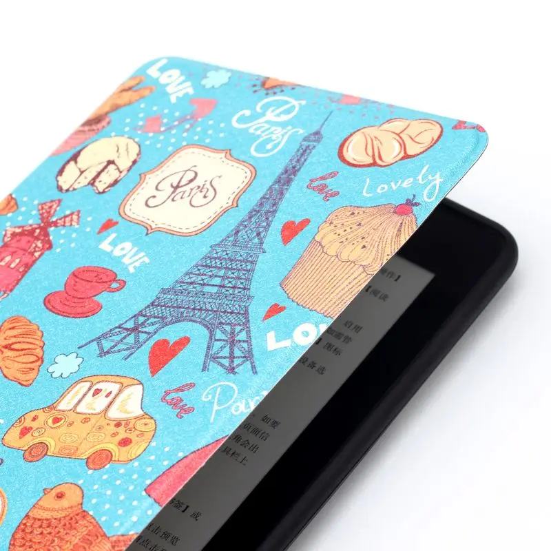 

TPU Soft Case For Amazon Kindle Paperwhite 4 Smart Cover Painting eBook Case for Kindle Paperwhite4 with Auto Wake/Sleep