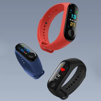 

M3 Running Pedometer Blood Pressure Monitor Heart Rate Monitor Fitness Smart Bracelet Walking Step Count For IOS Android