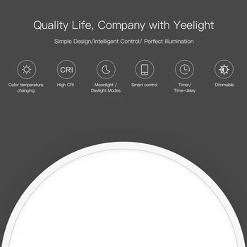 

Yeelight 240 LED Intelligent Ceiling Light Supported WIFI Smart Phone App/ BT Remote Controller Bedroom ceiling light