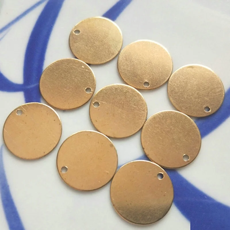 Diameter 6mm 8mm 10mm 12mm 15mm 18mm 20m Thickness 0.5mm Brass Round Disk Charms Pendants Jewelry Findings Accessories