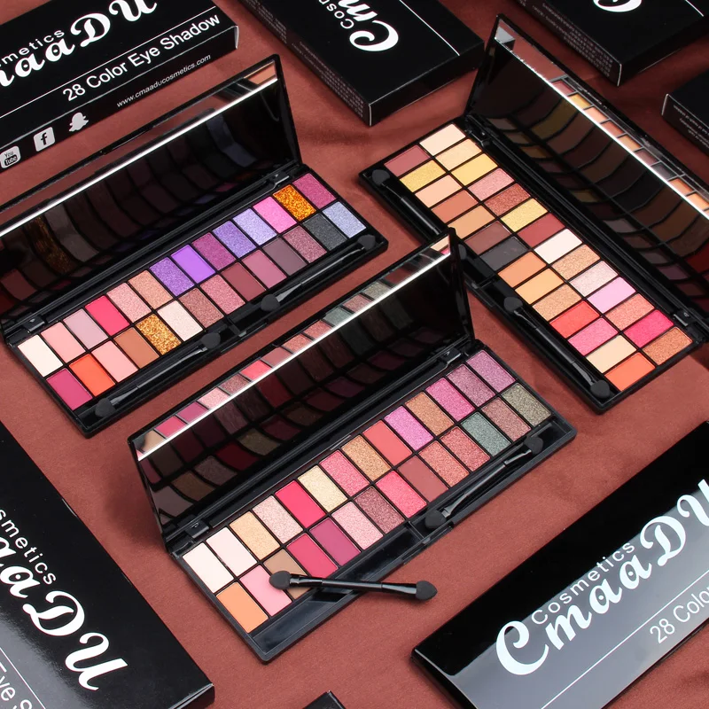 

CmaaDu's own brand 28-color diamond eyeshadow palette lasting waterproof palette cosmetics