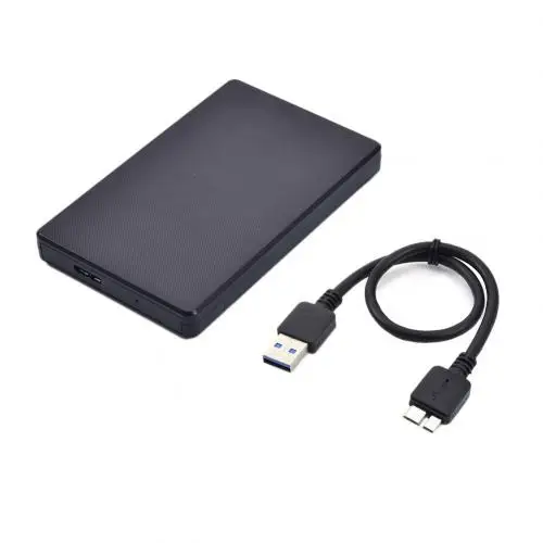 Черный USB 3,0 HDD чехол жесткий диск 2,5 дюймов коробка SATA 2 ТБ внешний корпус для жесткого диска мобильный жесткий диск HDD Корпус док-станция для Caddy для ноутбука - Цвет: Черный