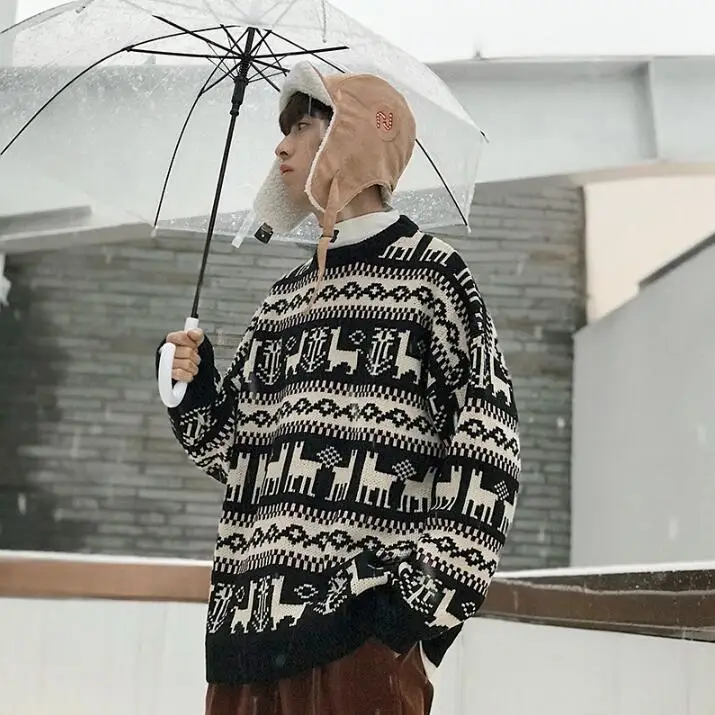 Black Zongke Harajuku зимний свитер мужской пальто пуловер и свитер для мужчин зимние мужские свитера для осень новая мужская одежда XXL - Цвет: Black