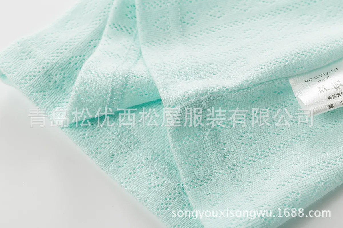 Song you Nishimatsu House, тонкий, всесезонный, сетчатый, жаккардовый, детский, цветной, хлопковый жилет, Базовая рубашка без рукавов