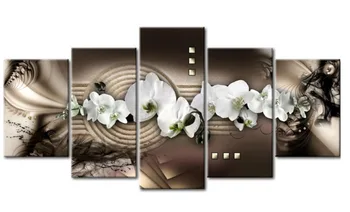 

5pcs Full Square/Round Drill 5D DIY Diamond Painting "Orchid peony lily" Multi-picture Combination Embroidery 5D Gift