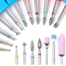 1 قطعة الماس لقمة ثقب السيراميك قاطعة المطحنة ل رسومات أظافر مانيكير أدوات مسمار إهاب إزالة ملفات الأظافر اكسسوارات المتخلفة/م/S-2(China)