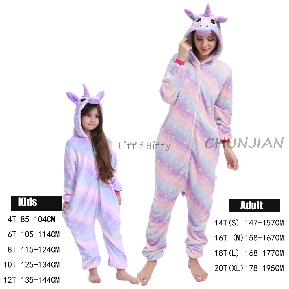 Женские пижамные комплекты с единорогом кугуруми, фланелевые комплекты пижам с милыми животными, женская зимняя ночная рубашка с единорогом, пижама, домашняя одежда - Цвет: LA33
