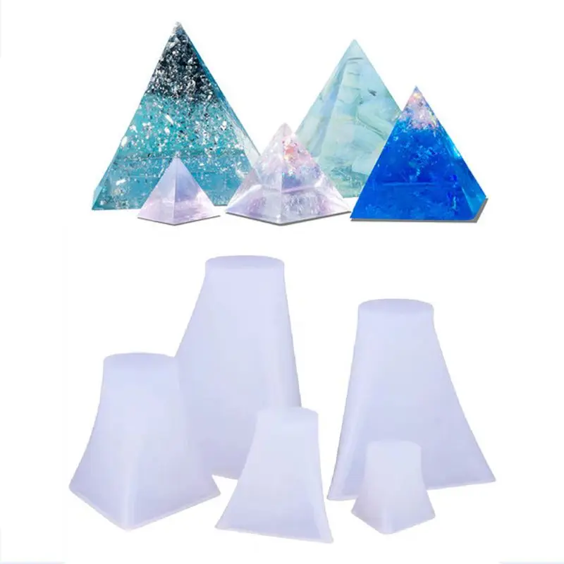 

5Pcs Pyramid Silicone Molds Epoxy Resin Casting Mold Orgone Pyramid Mold Jewelry Tools