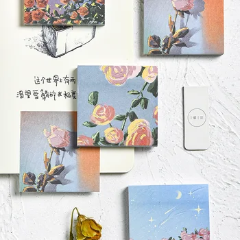 

Mohamm 80 Sheets The Painting Series Post-it Notes Sticky Note Portable Memo Scrapbooking Paper Creative Stationary School Suppl