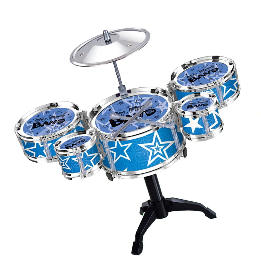 Случайный набор мини джазовый барабан игровой набор ударный музыкальный инструмент дети забавная игрушка