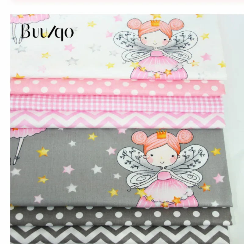 Детская Хлопковая саржевая Ткань Meter ткань с принтом для детской одежды шитья