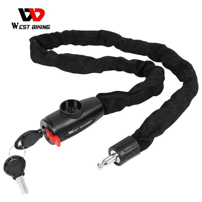 Bicycle-Lock Road-Bike MTB West-Biking Cycling Anti-Theft-Chain Safety Outdoor with 2-Keys