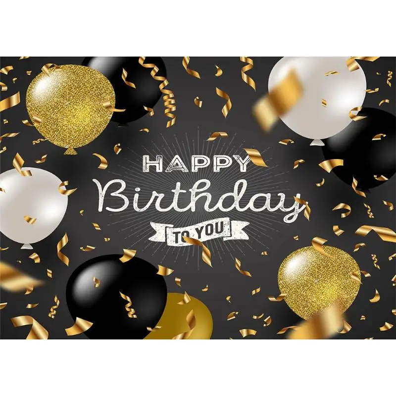 

Happy Birthday Photographic Art Cloth Backdrop Studio Prop Household Decor