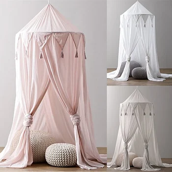 

2020 Triangle lace baby chiffon mosquito net simple palace dome mosquito net summer anti-mosquito windproof mosquito net