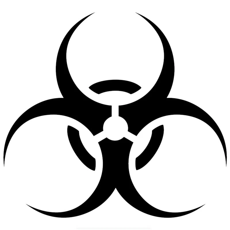 

15CMx15CM Biohazard Symbol Popular Creative KK Vinyl Sticker Car-styling Decal Car Sticker