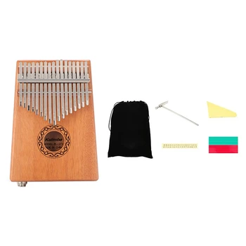 

17 Keys Kalimba EQ Thumb Finger Piano Mahogany Musical Instruments Kit Child Beginners Portable Finger Piano