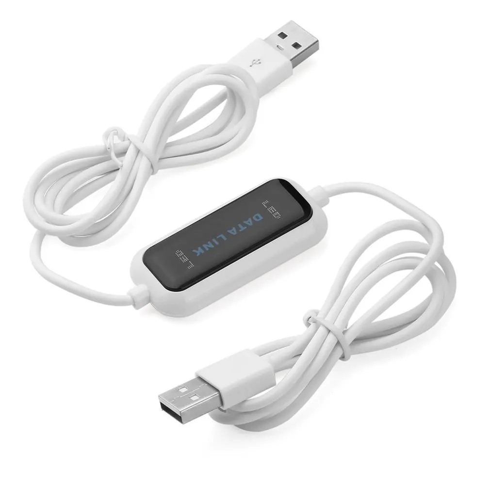 Высокоскоростной USB ПК к ПК онлайн Share Sync Link чистая прямая передача данных файл мост для передачи светодиодный кабель легко копировать между 2 компьютером