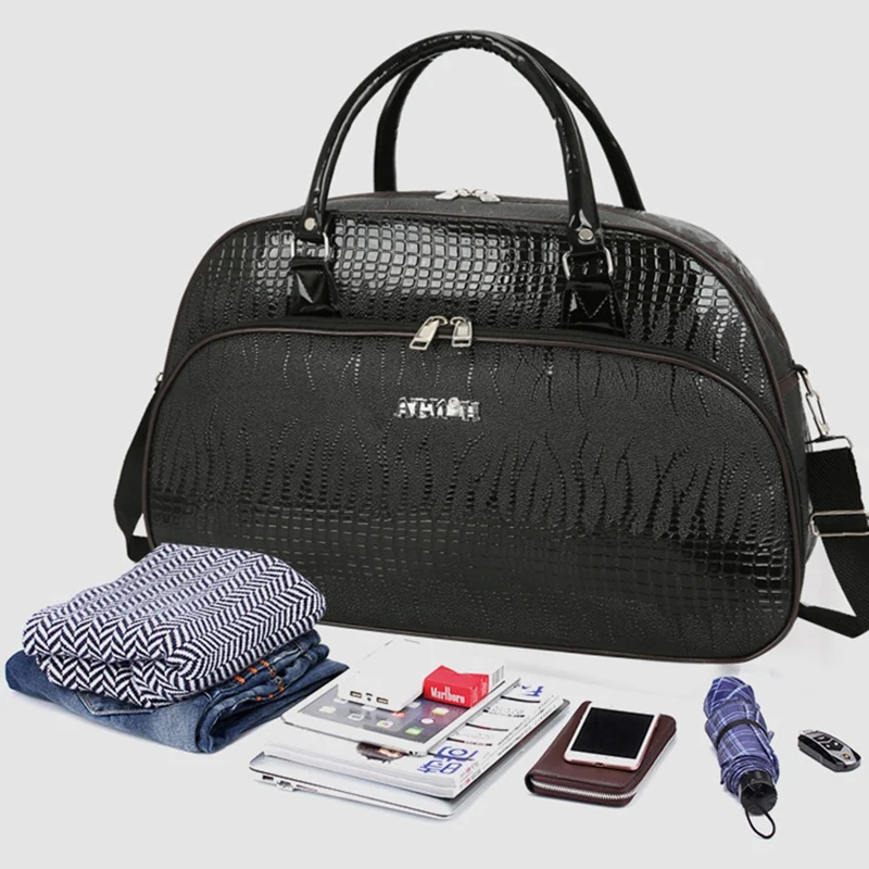 

Sports Bag For Women Men Gym Waterproof Leather Yoga Fitness Training Luggage Handbag Solid Big Multifunction Package XA649F