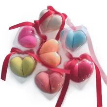 Heart-shaped Obliquely Cut Cosmetic Eggs Water-loving Non-latex Dry And Wet Powder Puff