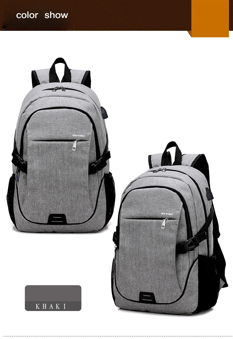 USB зарядное устройство для ноутбука Мужская сумка для путешествий спортивный рюкзак школьный рюкзак для школьников рюкзак для подростков мальчиков повседневная мужская сумка