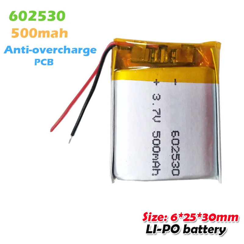 3 7 V 500mAh 602530 литиевая полимерная аккумуляторная батарея для MP3 MP4 игрушка GPS ручка