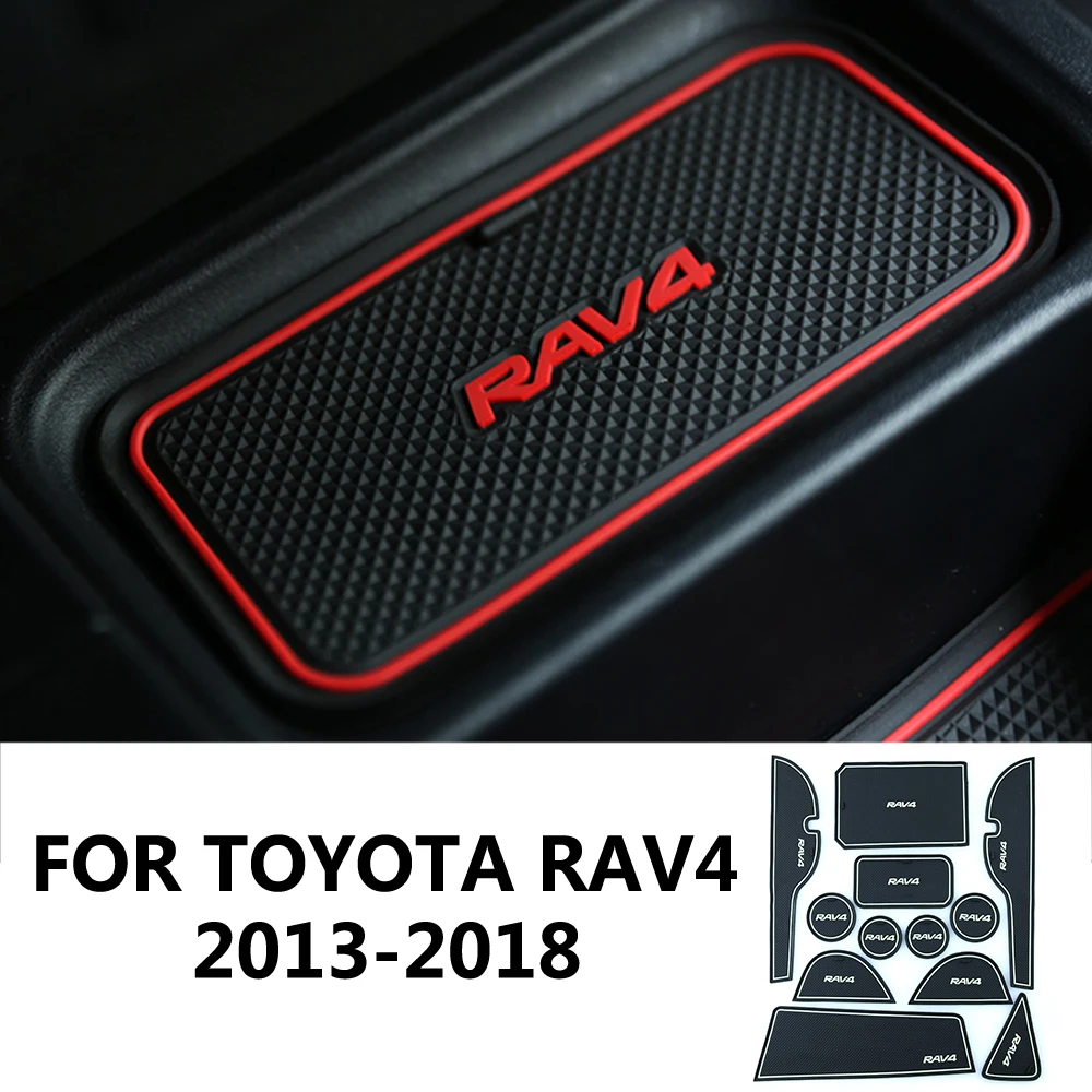Для 2013 Toyota RAV4 40 XA40 автомобильный паз ворота Слот подлокотник хранения резиновый нескользящий коврик для чашки