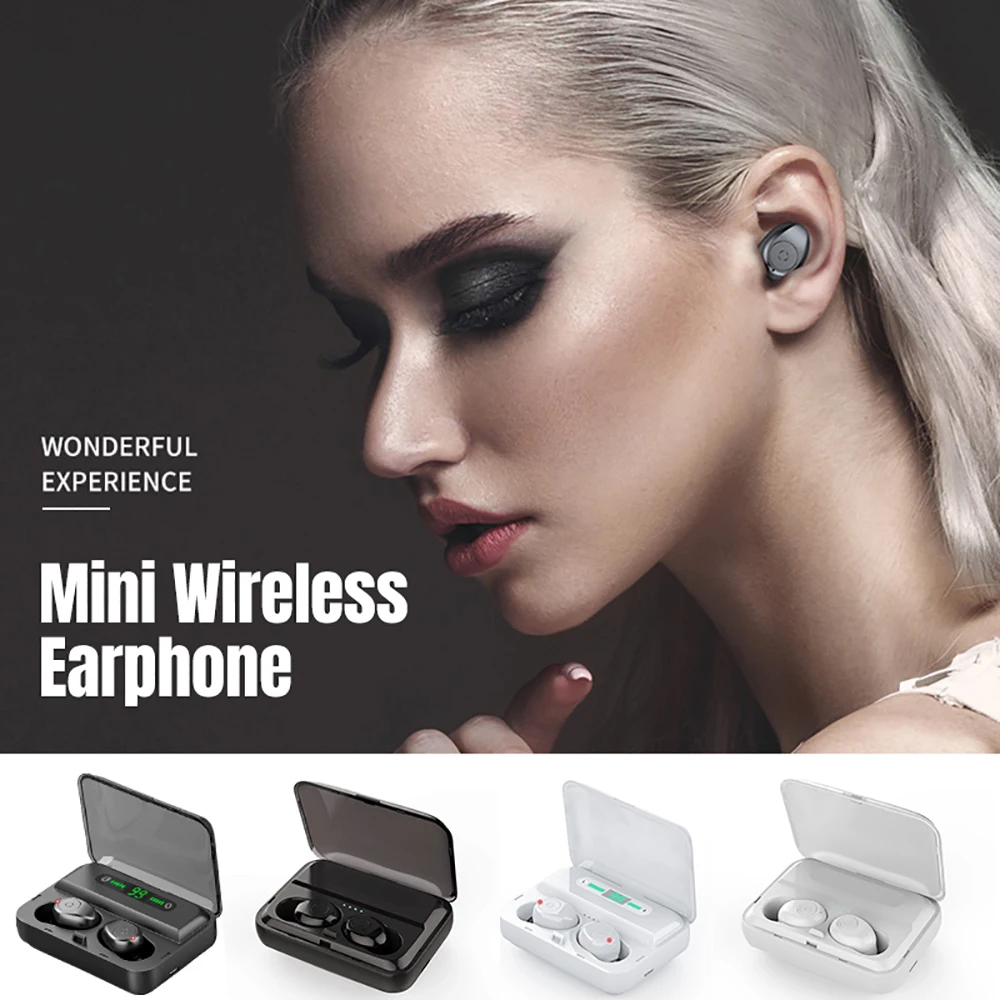 VTIN TWS Earphone Mini Wireless Bluetooth 5.0 Earphone Stereo Earbuds In Ear Waterproof Ear Buds Earphone For iPhone Huawei