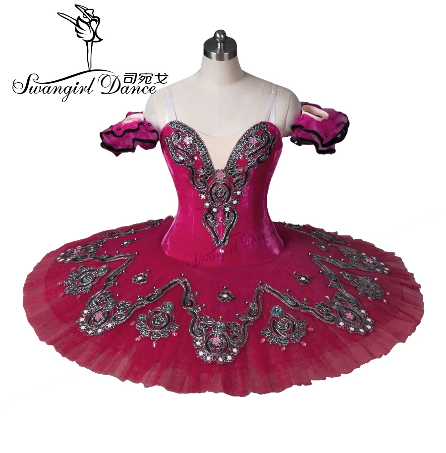 Балетные костюмы для девочек с изображением тутового Лебединого озера, красное балетное платье-пачка для взрослых, профессиональные Балетные костюмы-пачки, балетные костюмы, модель bt8992 - Цвет: rose red