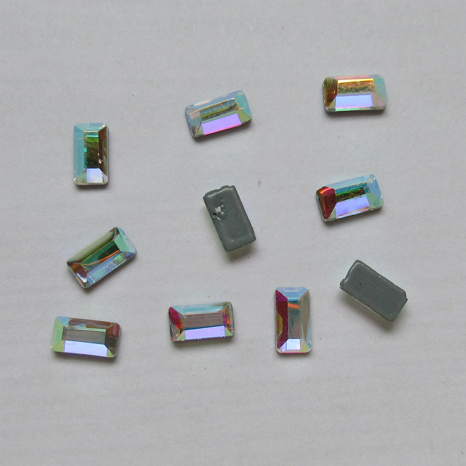

2.5x5mm Small Strip Crystal AB Flat Back Hotfix Rhinestones Iron On FlatBack Crystals Baguette Rectangle Stones For DIY Clothes