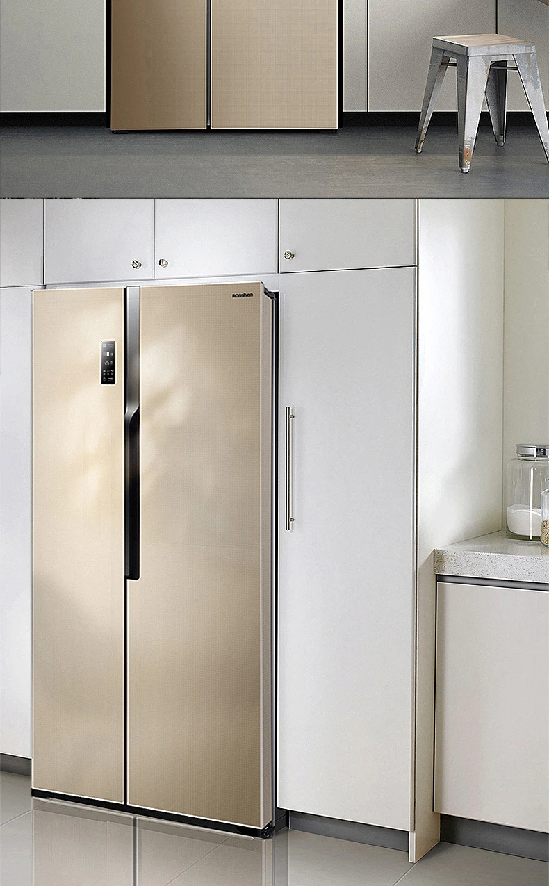 Холодильник на двери, двухдверный с воздушным охлаждением, ультратонкий холодильник, роскошный бытовой цифровой холодильник с таймером